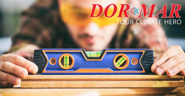 Use a bubble level to check your air conditioner