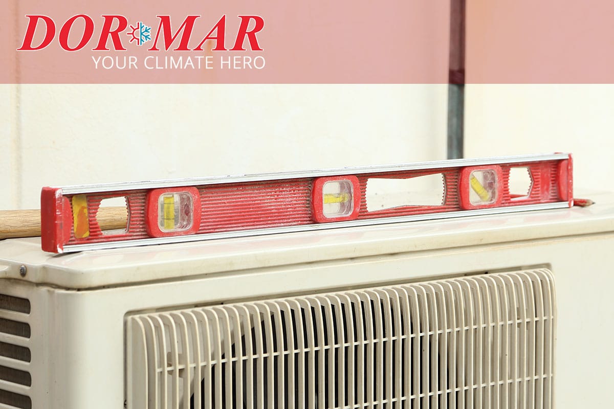 It's important to keep your outdoor AC condenser unit level for optimal performance and longevity.