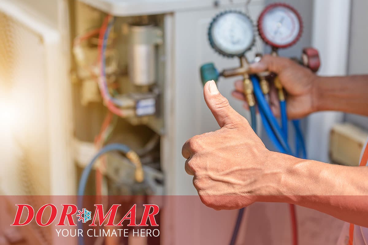 Professional air conditioning technician